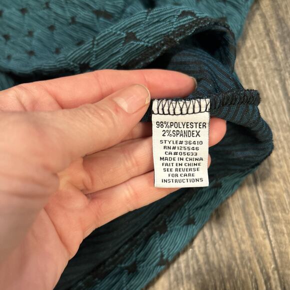 Habitat Lagenlook Button Down Jacket L Blazer Green Black Womens - Picture 5 of 7